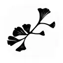 ginkgo tree leaf  tattoo design idea