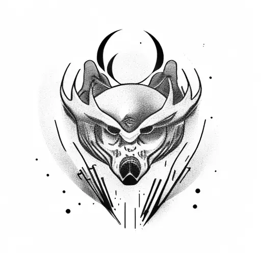 Aim with the hand, shoot with the mind, kill with a heart like arctic ice tattoo design idea