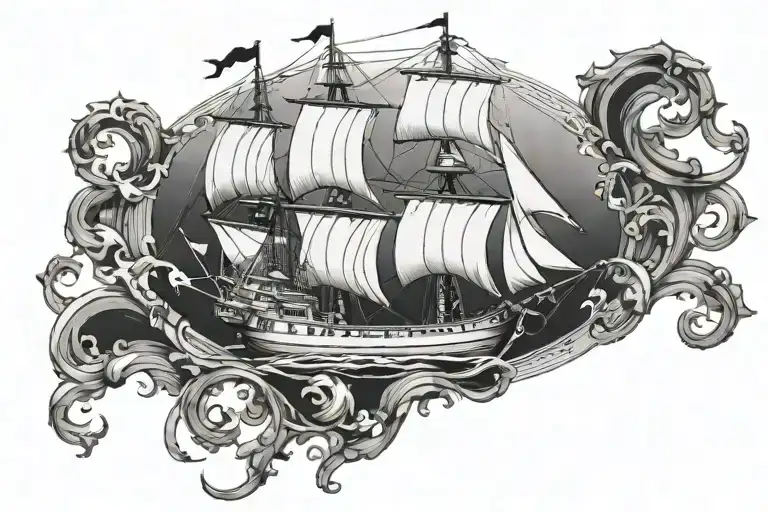 ship of theseus tattoo design idea