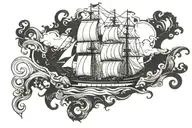 ship of theseus tattoo design idea