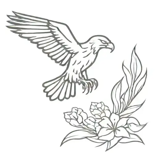 Austrian Eagle with bosnian lily tattoo design idea