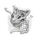 leopard gecko tattoo design idea