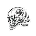skull with Scorpion  tattoo design idea
