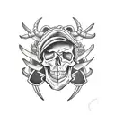 skull with Scorpion  tattoo design idea