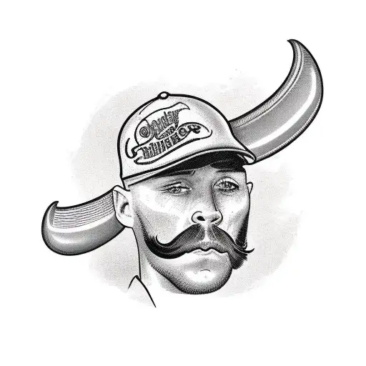 A vintage-style baseball with the words 'Peaky Blinders' incorporated, combining the client's favorite TV show and favorite sport tattoo design idea