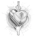 Crying Heart tattoo design idea