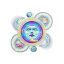 Sun and Moon tattoo design idea