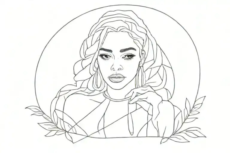 Aaliyah tattoo design idea