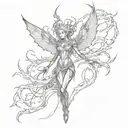 dark banshee tattoo design idea