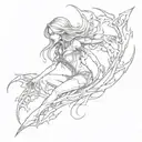 dark banshee tattoo design idea