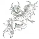 dark banshee tattoo design idea