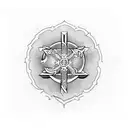 eastern orthodox Cross tattoo design idea