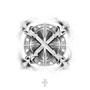 eastern orthodox Cross tattoo design idea