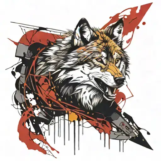 wolf assassin tattoo design idea