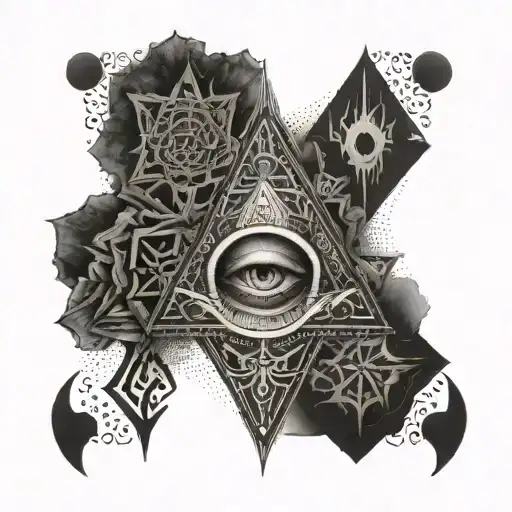 Secret society tattoo design idea
