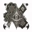 Secret society tattoo design idea