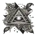 Secret society tattoo design idea