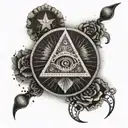 Secret society tattoo design idea