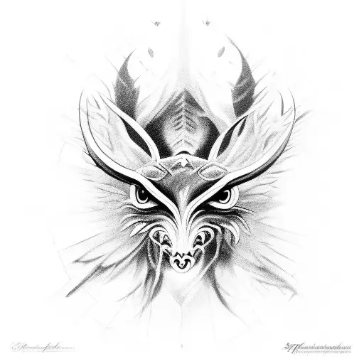 A mystical creature composed of various animals and insects tattoo design idea