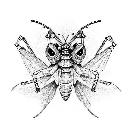  grasshopper tattoo design idea