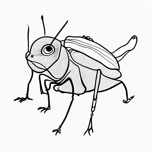  cute little grasshopper tattoo design idea