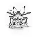  cute little grasshopper tattoo design idea