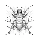  cute little grasshopper tattoo design idea