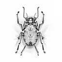 cute little grasshopper tattoo design idea