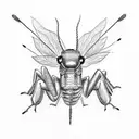  cute little grasshopper tattoo design idea
