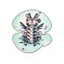  cute little grasshopper tattoo design idea