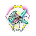  cute little grasshopper tattoo design idea