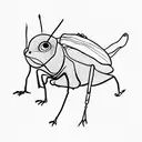  cute little grasshopper tattoo design idea
