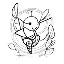  cute little grasshopper tattoo design idea