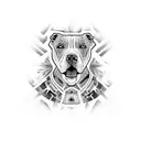 pitbull tattoo design idea