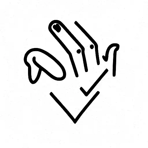 I love you sign language tattoo design idea