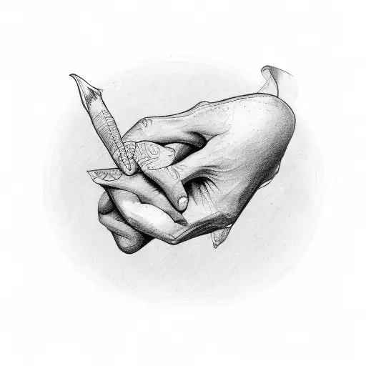 I love you sign language tattoo design idea