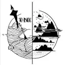 To die would be an awfully big adventure tattoo design idea