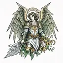 archangel raphael tattoo design idea