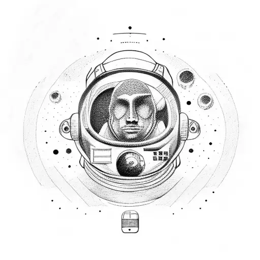 Astronaut Mond  tattoo design idea