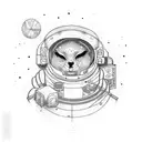 Astronaut Mond  tattoo design idea