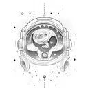 Astronaut Mond  tattoo design idea