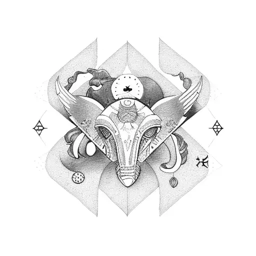 tattoo with the zodiac signs Scorpio, Cancer and Virgo tattoo design idea