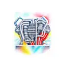 engine technologi tattoo design idea