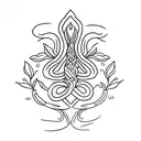 sampaguita with caduceus tattoo design idea