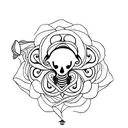sampaguita with caduceus tattoo design idea