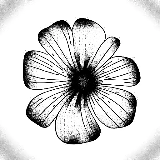 modern flower petal tattoo design idea