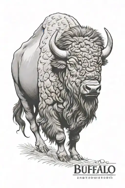 buffalo tattoo design idea