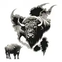 buffalo tattoo design idea