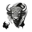 buffalo tattoo design idea