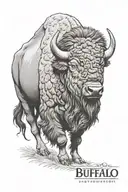 buffalo tattoo design idea